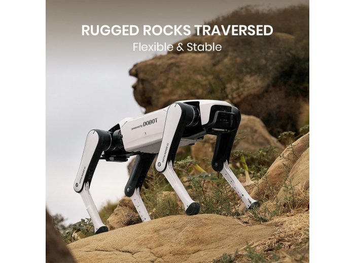 DOBOT Rover X1 Air Quadruped Robot Dog | Beginner Friendly AI Robotic Companion, 4-Leg Robot with Autonomous Follow, Graphical Block Programming, Dog Walking Mode, 30° Climbing