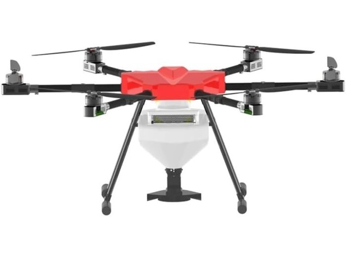 12.5L Hexacopter Heavy-Lift Granular Spreader Drone Kit 1380mm Wheelbase 6215 Power System 30mm Carbon Frame for Industrial UAV 1Set(Red Cover Frame)