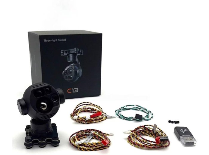Skydroid C13 UAV Gimbal Camera 2K Visible Light 640 Thermal Imaging 1000m Laser Ranging 3-Axis Stabilized For Industrial Inspection