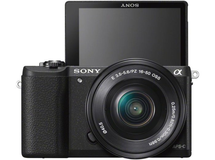 ony a5100 16-50mm Interchangeable Lens Camera with 3-Inch Flip Up LCD (Black)