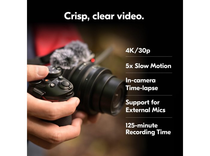 Nikon Z 30 with Two Lenses | Our Most Compact, Lightweight mirrorless Stills/Video Camera with Wide-Angle and telephoto Zoom Lenses | Nikon USA Model