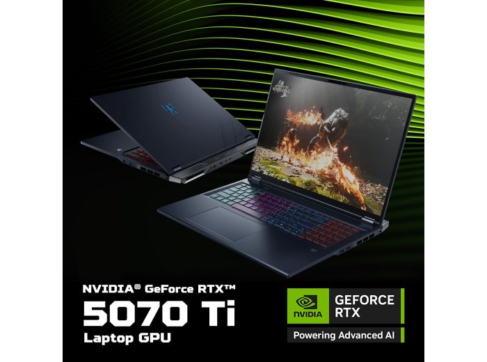 Acer Predator Helios Neo 18 AI Gaming Laptop | Intel Core Ultra 9 Processor 275HX | NVIDIA GeForce RTX 5070 Ti | 18" WQXGA 240Hz G-SYNC | 32GB DDR5 | 2TB Gen 4 SSD | Killer Wi-Fi 6E | PHN18-72-9474