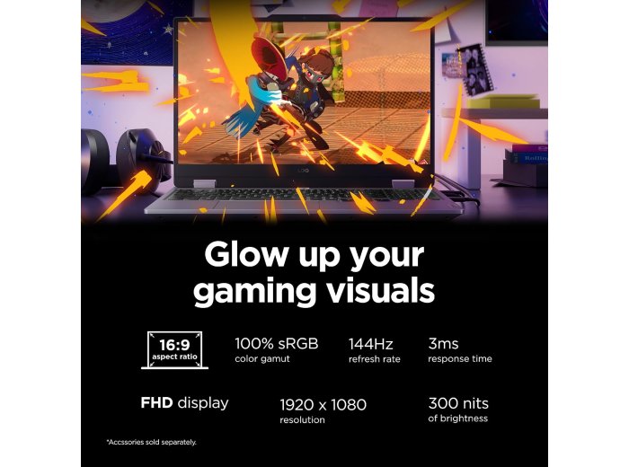 Lenovo LOQ AI-Powered Gaming Laptop - Intel Core i7-13650HX, 15.6" FHD IPS 144Hz Display, GeForce RTX 5050, 16GB Memory, 1TB Storage, G-Sync, Luna Grey