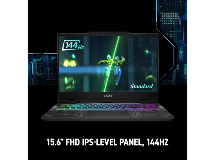 msi Cyborg A15 AI 15.6” FHD 144Hz Thin & Light Gaming Laptop – Ryzen 7 260, GeForce RTX 5050, 16GB DDR5, 1TB SSD, Portable Design, Wi-Fi 6E, Windows 11 B2HWEKG-074US